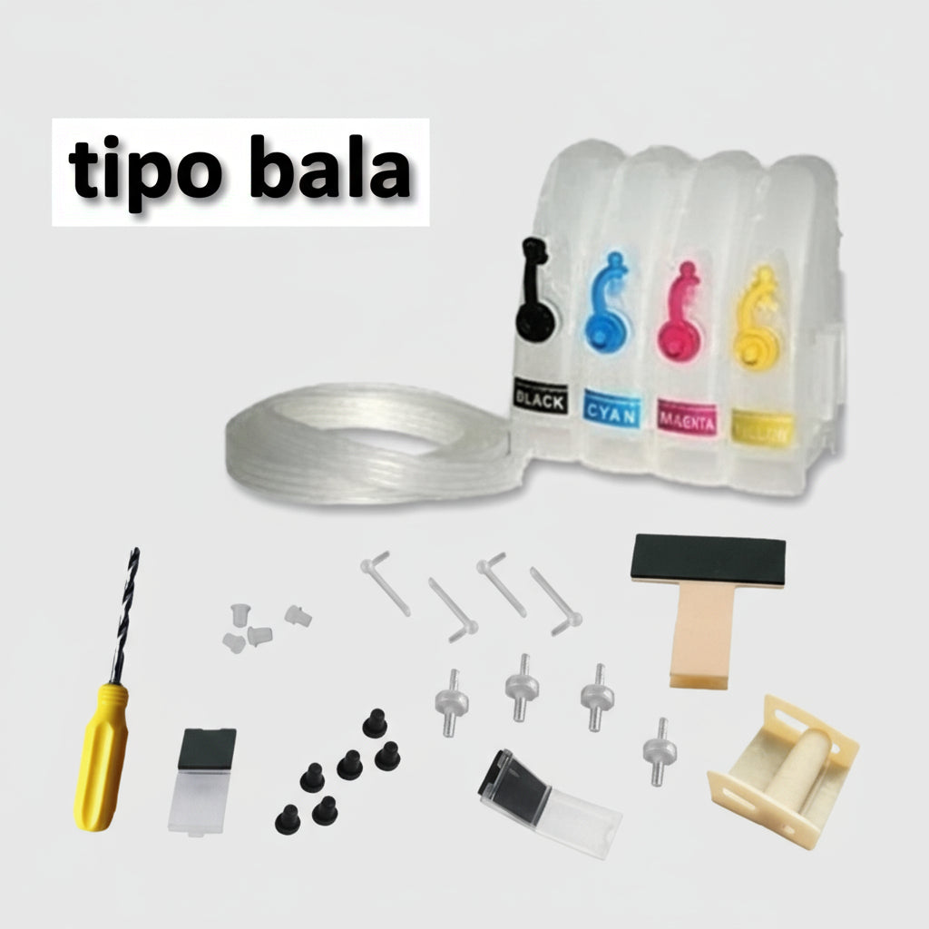 SISTEMA CONTINUO COMPLETO SIN TINTAS PARA IMPRESORAS (SIN SNAP)