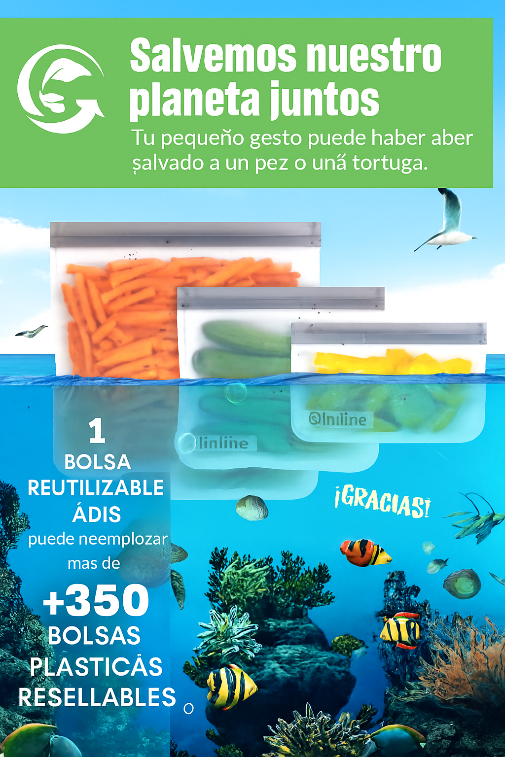 ADIS MultiBag – Set Reutilizable de Silicona (x6)